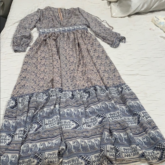Ulla Johnson Dresses & Skirts - Ulla Johnson Blue and Cream Paisley Maxi Dress